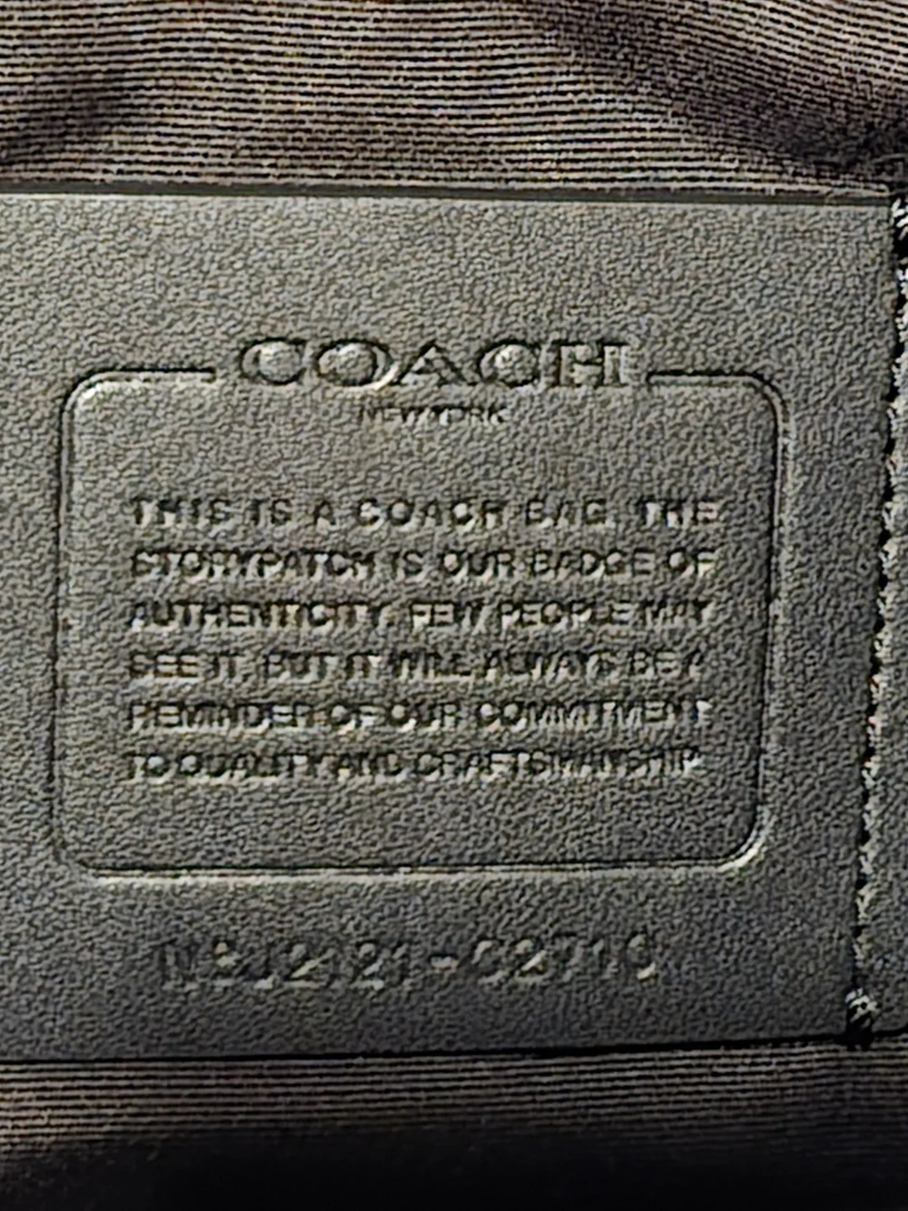 Coach black leather